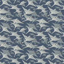 Wild Geese Linen Indigo SKU FD287-H10
